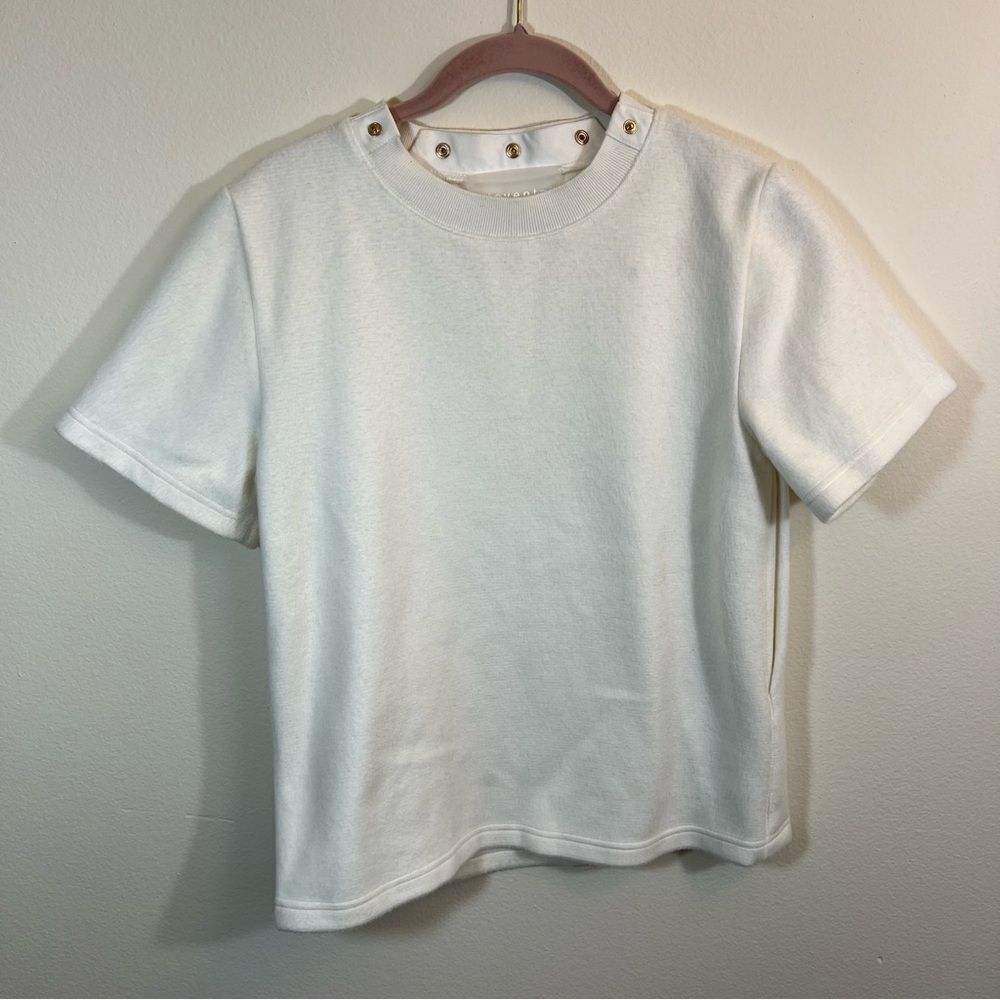 ✨ Steventai Women’s White Fleece‎ Top Medium